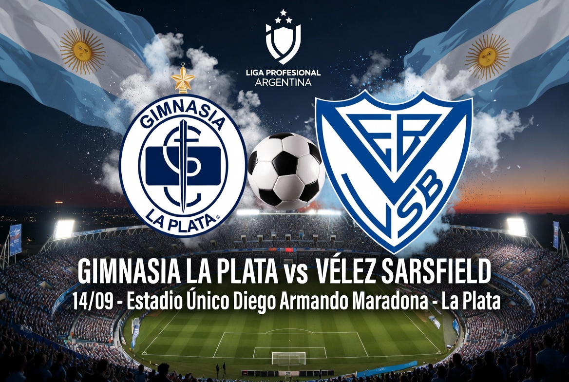 Pronostic Gimnasia La Plata Vélez Sarsfield du 14/09 au Estadio Único Diego Armando Maradona (La Plata, Provincia de Buenos Aires)